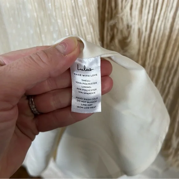 Lulus Ivory Pleated Swiss Dot Midi Skirt Women’s size Small - Picture 12 of 15